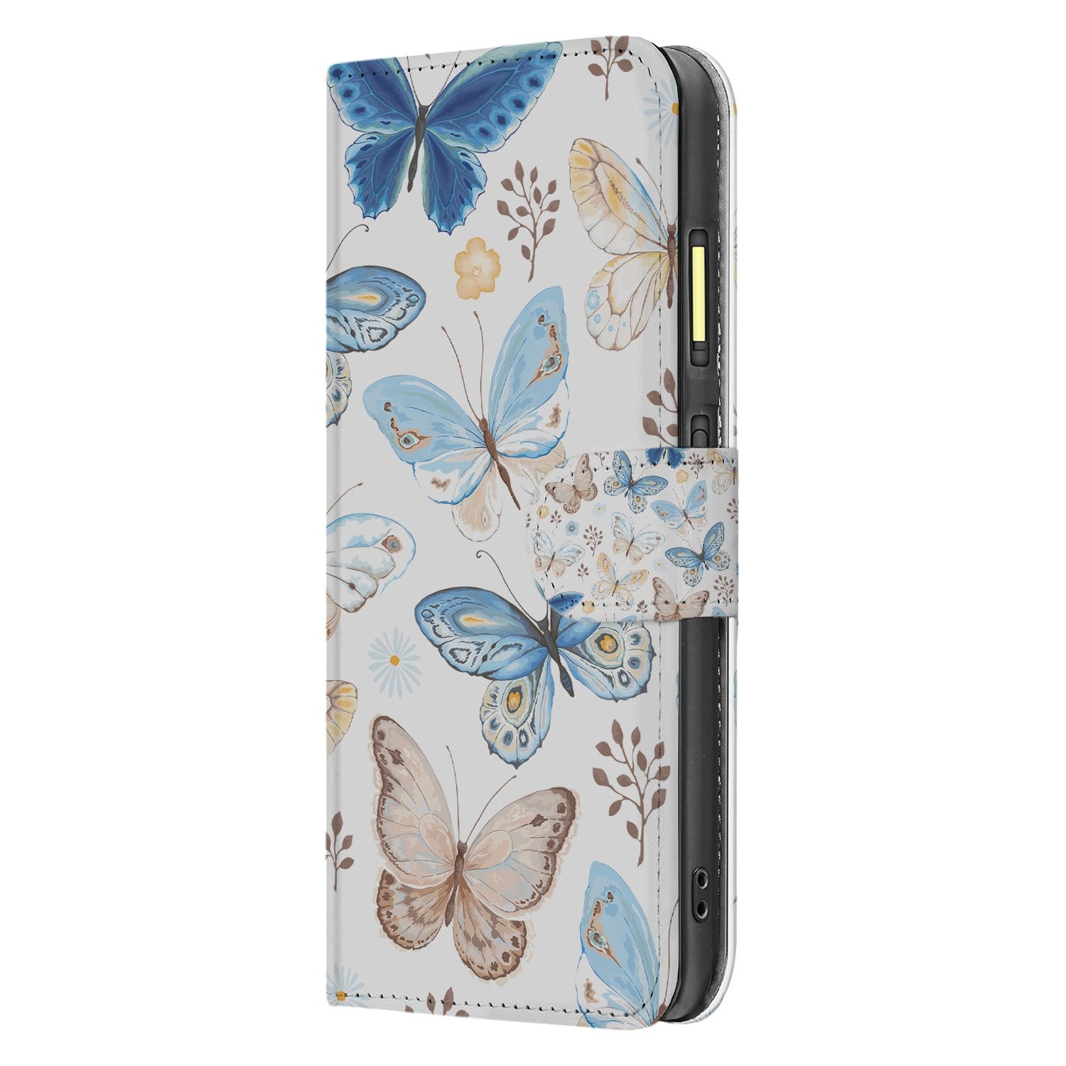 Vlinder Wallet Fairphone 6 Portemonnee Hoesje vlinderpatroon design aanzicht