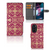 Motorola Edge 30 Pro Wallet Case Barok Pink voorkant zijkant binnenzijde