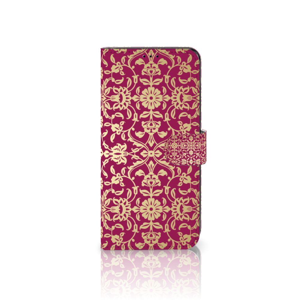 Motorola Edge 30 Pro Wallet Case Barok Pink voorkant
