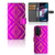 Wallet Case Motorola Edge 30 Pro Barok Roze bookstyle case roze design voorkant