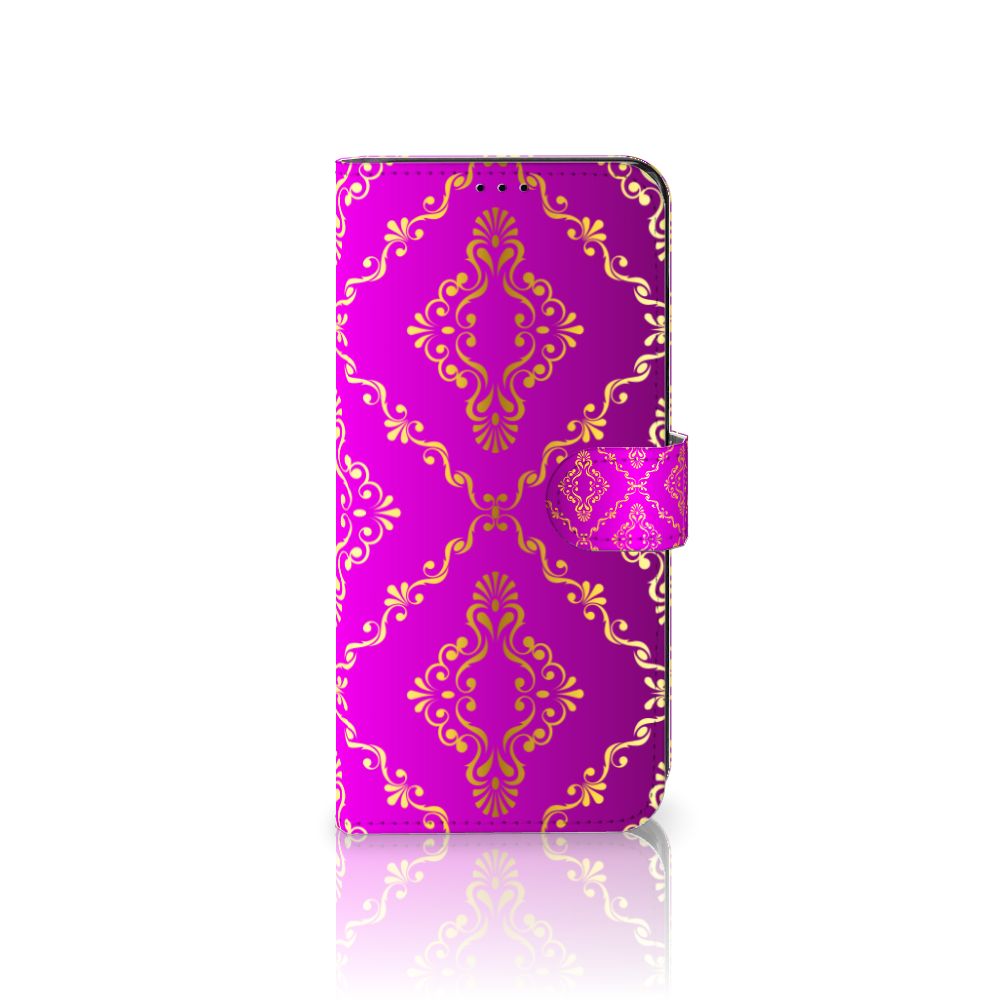 Wallet Case Motorola Edge 30 Pro Barok Roze design roze barok voorkant