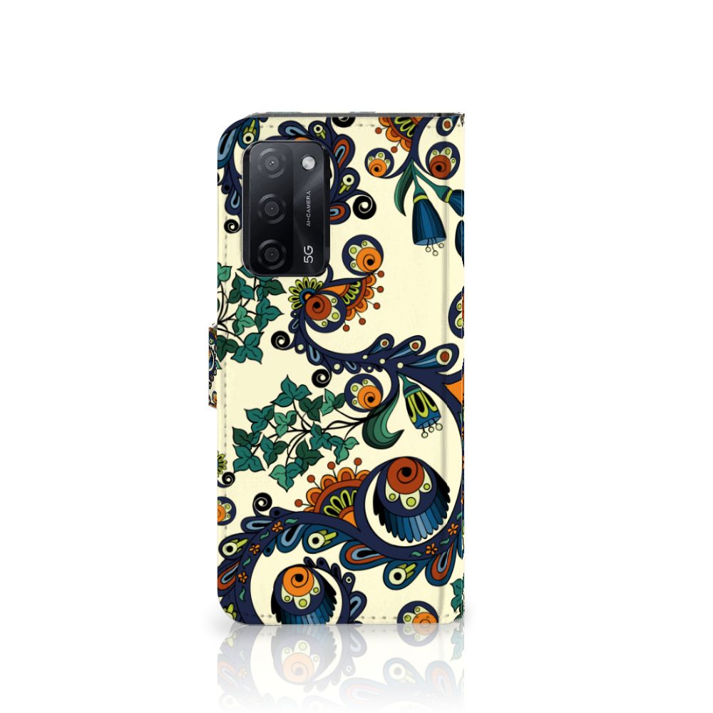 Wallet Case OPPO A16/A16s/A54s Barok Flower