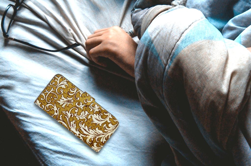 Wallet Case OPPO A16/A16s/A54s Barok Goud