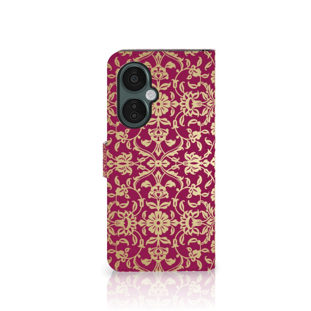 OnePlus Nord CE 3 Lite Wallet Case Barok Pink achterzijde