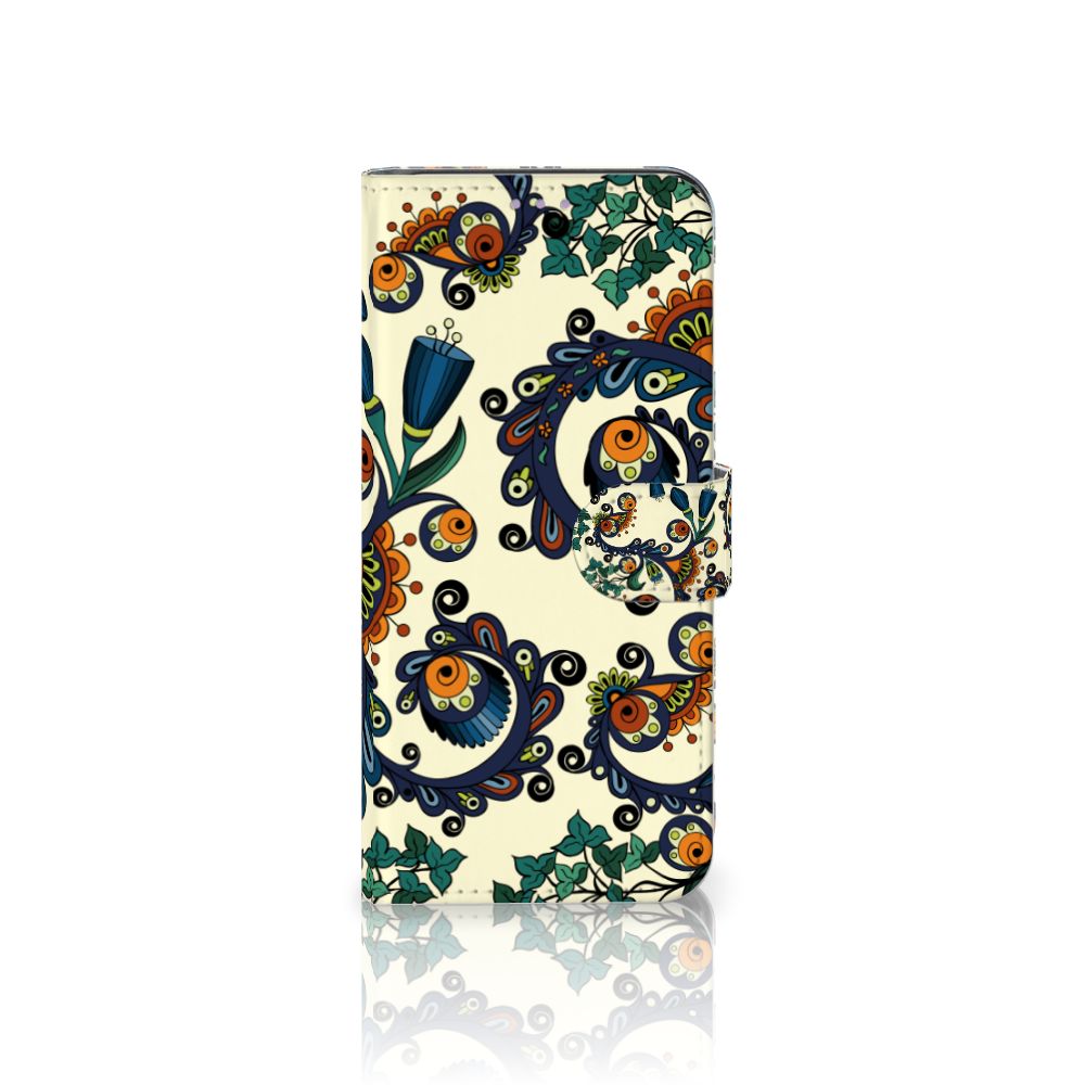 Wallet Case OnePlus Nord CE 5G Barok Flower design barok bloemen oog aanzicht