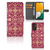 Wallet Case Samsung Galaxy A14 4G Barok Pink with elegant floral design and card slots.