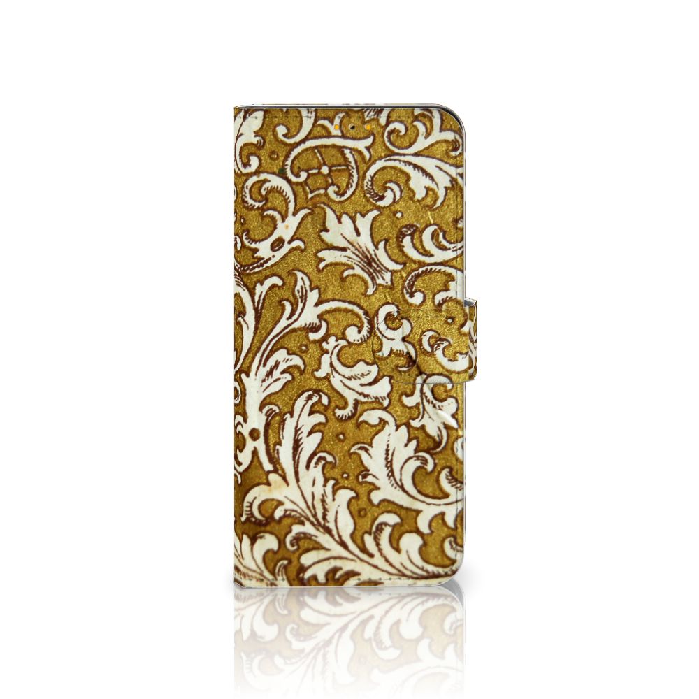 Wallet Case Samsung Galaxy M52 Barok Goud barok goud ontwerp voorkant