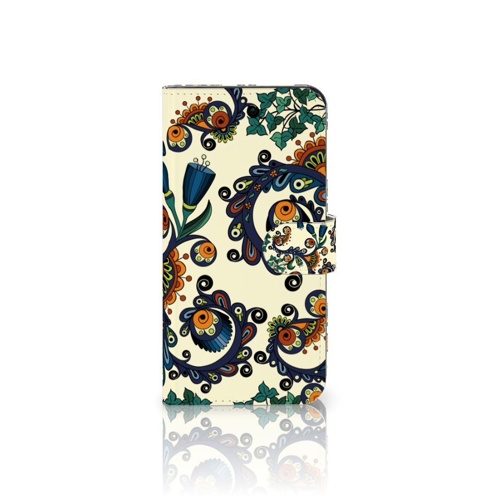 Wallet Case Xiaomi 13 Barok Flower met een kleurrijk bloemen- en oogdesign, perfect cadeau voor gebruiksgemak en bescherming.