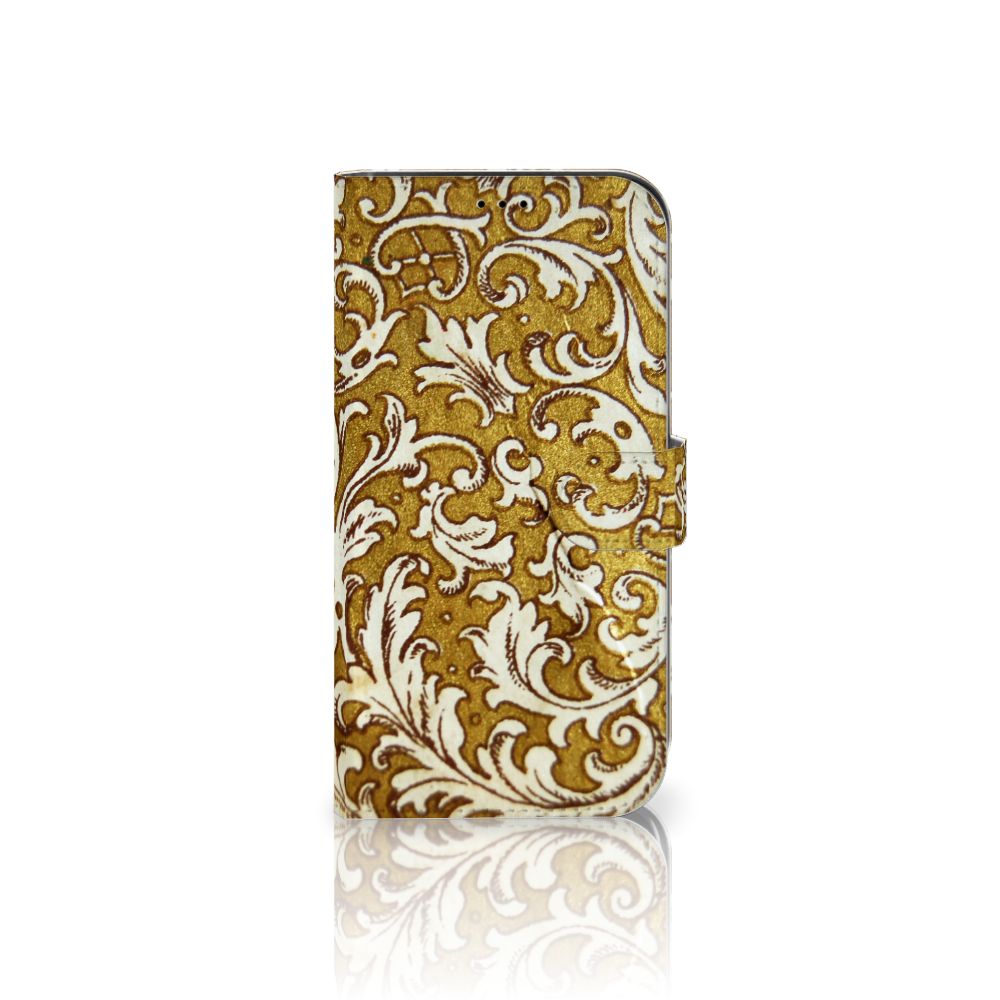 Wallet Case iPhone 13 Pro Max Barok Goud design goud aanzicht