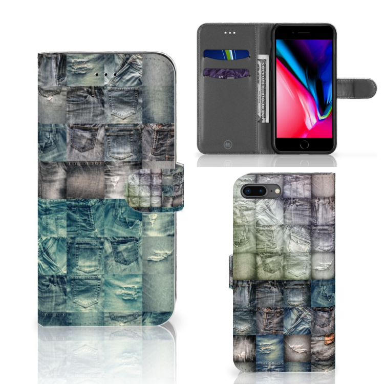 Wallet Case met Pasjes Apple iPhone 7 Plus | 8 Plus Spijkerbroeken by B2Ctelecom