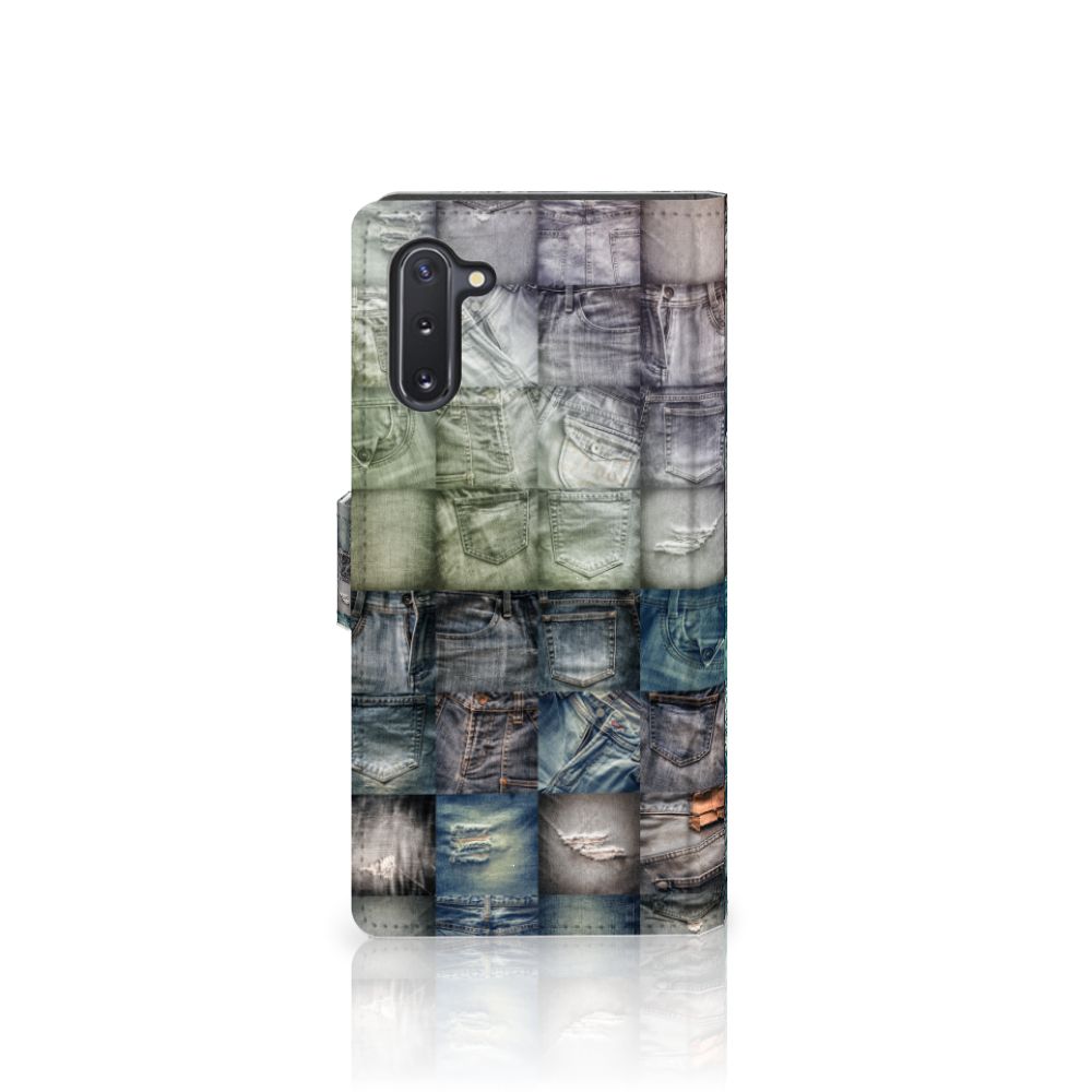 Wallet Case met Pasjes Samsung Galaxy Note 10 Spijkerbroeken met denim design voor stijl en bescherming 👖.