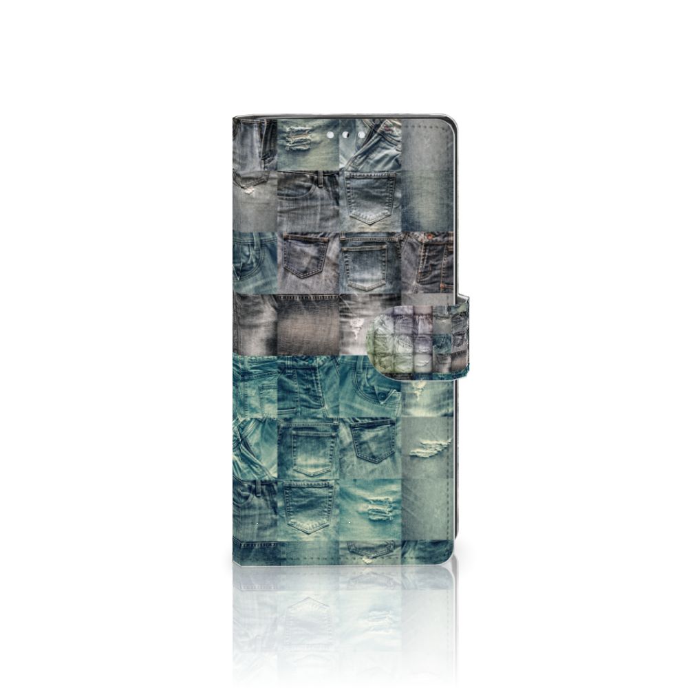 Wallet Case met Pasjes Samsung Galaxy Note 10 Spijkerbroeken met uniek denim design voor stijl en bescherming.