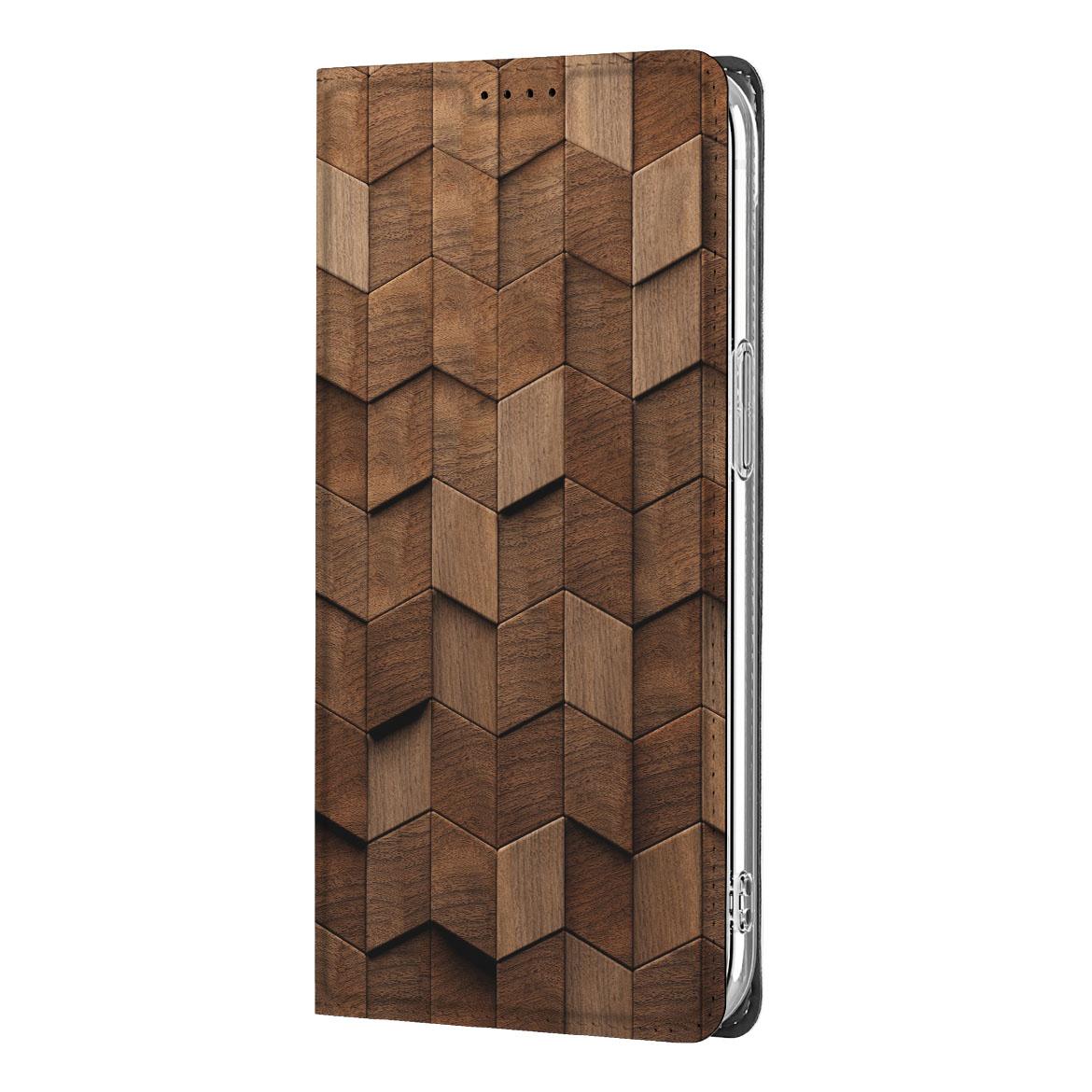 Apple iPhone 16e Wallet Case voor Apple iPhone 16e Wooden Cubes voorkant