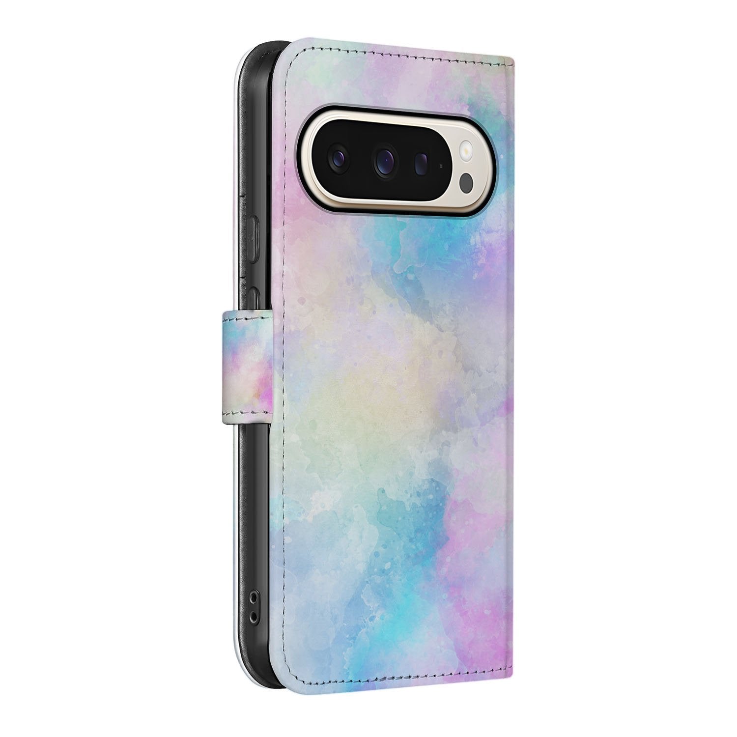 Watercolor Light Google Pixel 10 Pro Book Case hoesje pastelprint aanzicht