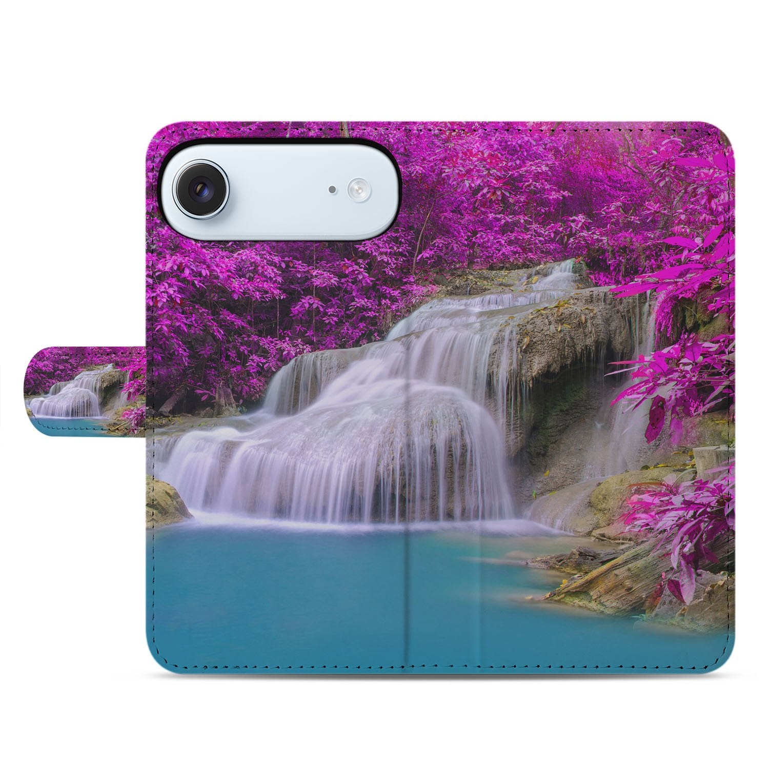 Apple iPhone Air Waterval Hoesje Voor Apple iPhone Air Portemonnee Hoesje Waterval Paars voorkant