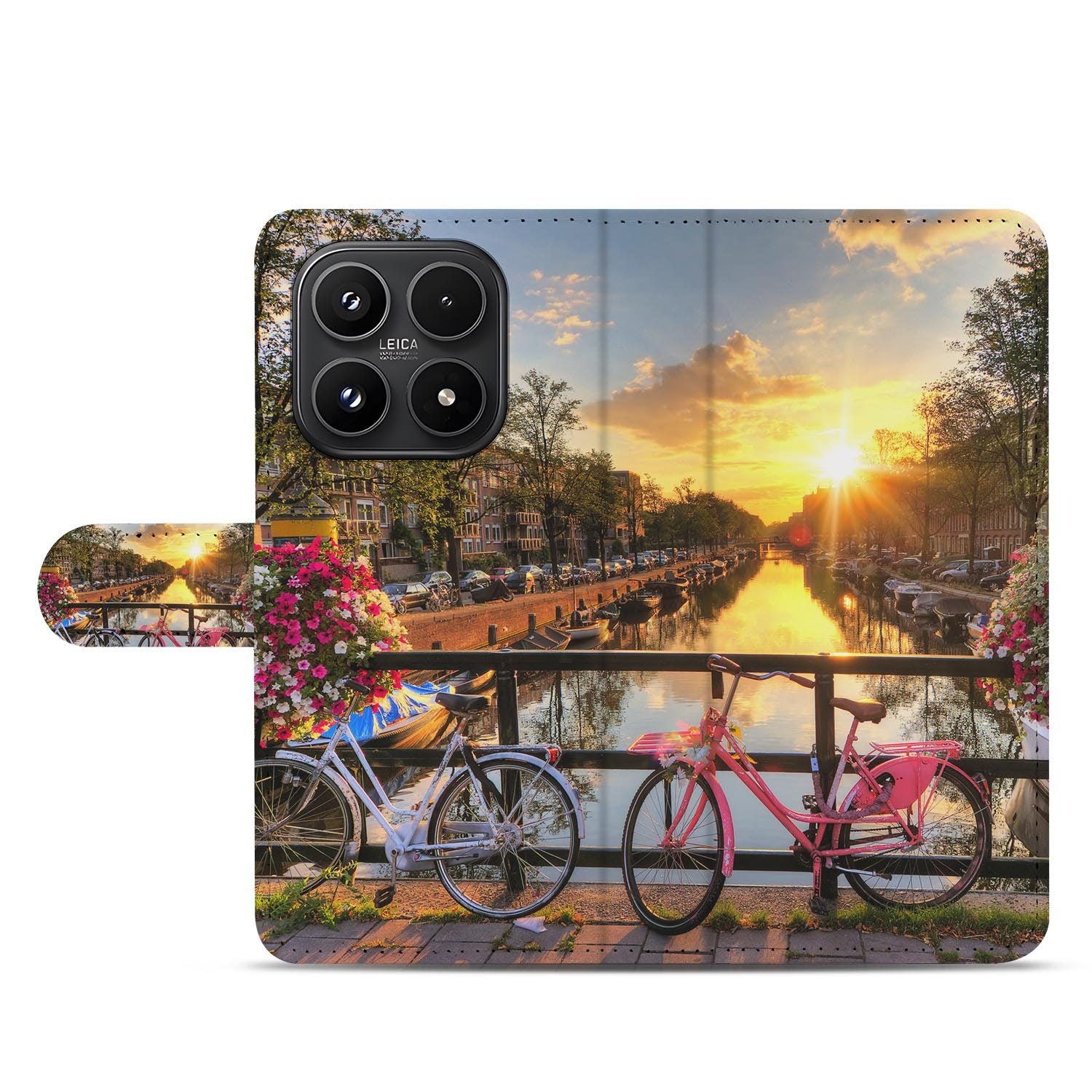 Xiaomi 17 bookcase Amsterdamse Grachten, open met pasjesvakken