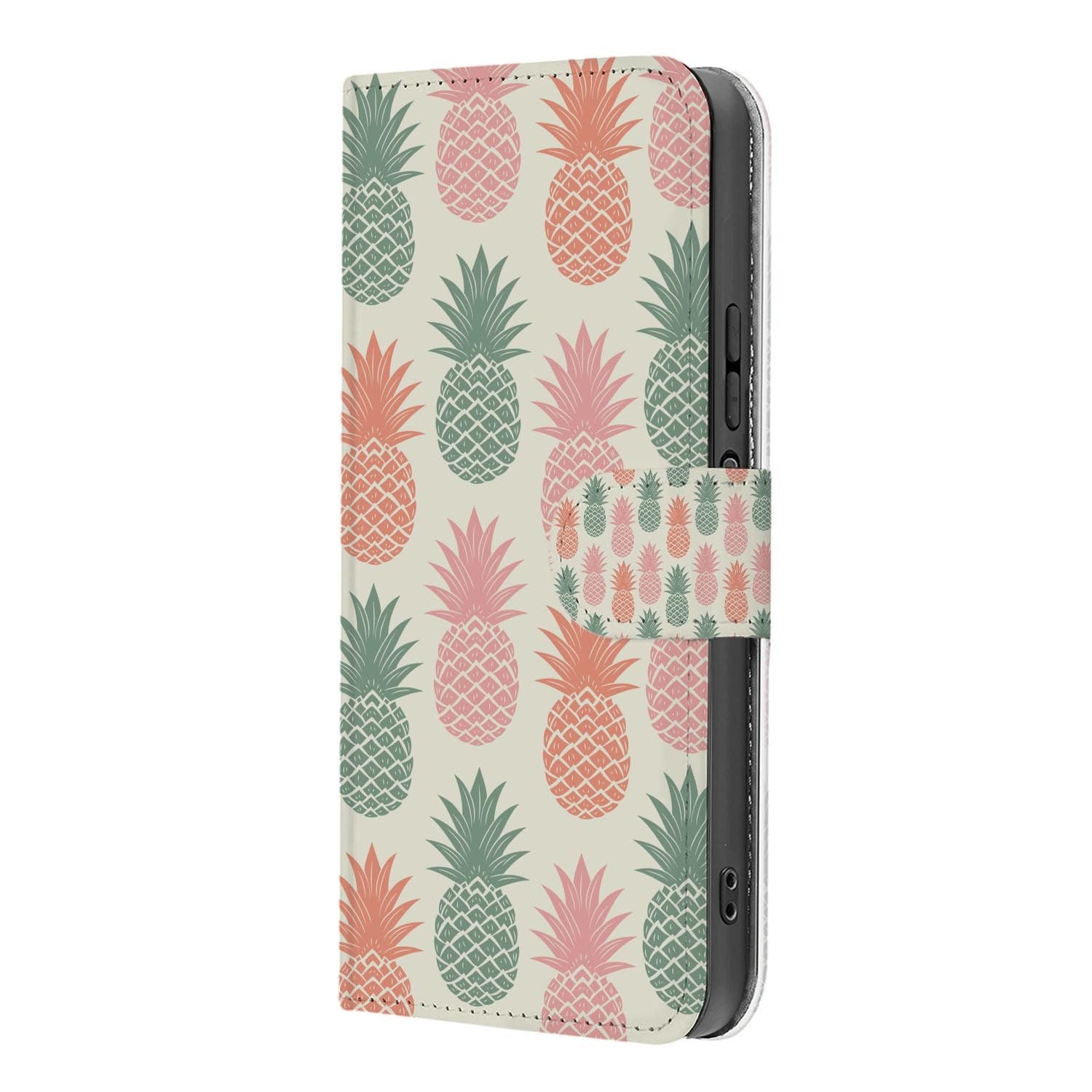 Xiaomi 17 bookcase Ananas, binnenkant met telefoon