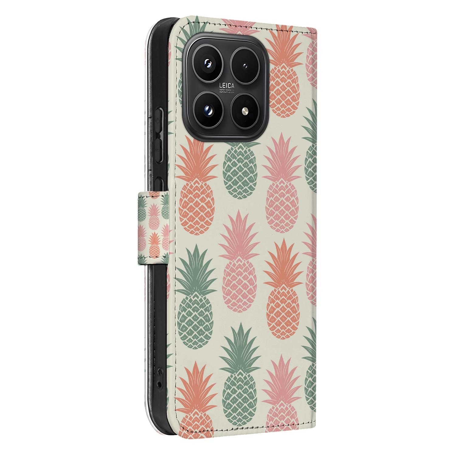 Xiaomi 17 bookcase Ananas, zijkant met knopuitsparingen