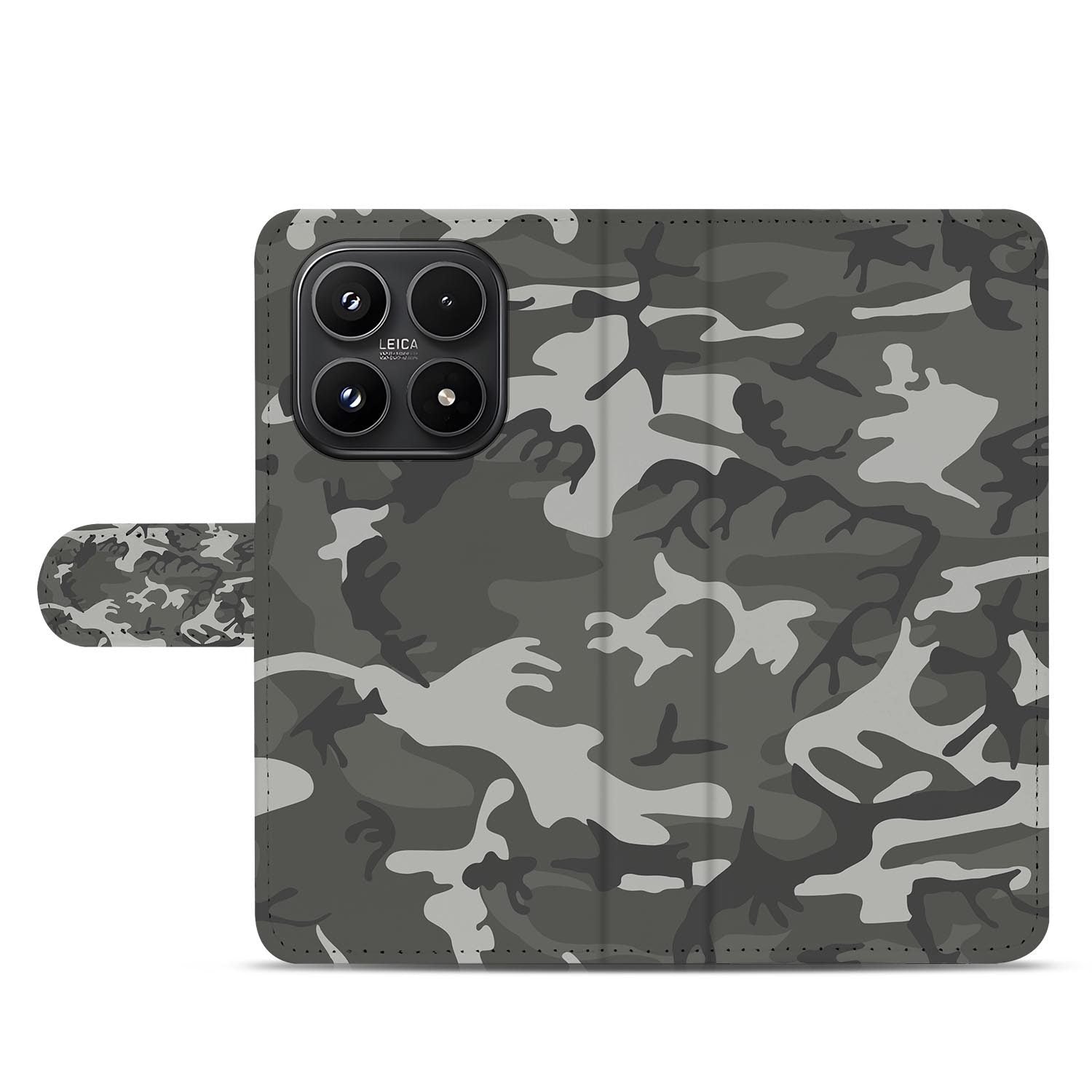 Xiaomi 17 bookcase Army Light, open met pasjesvakken