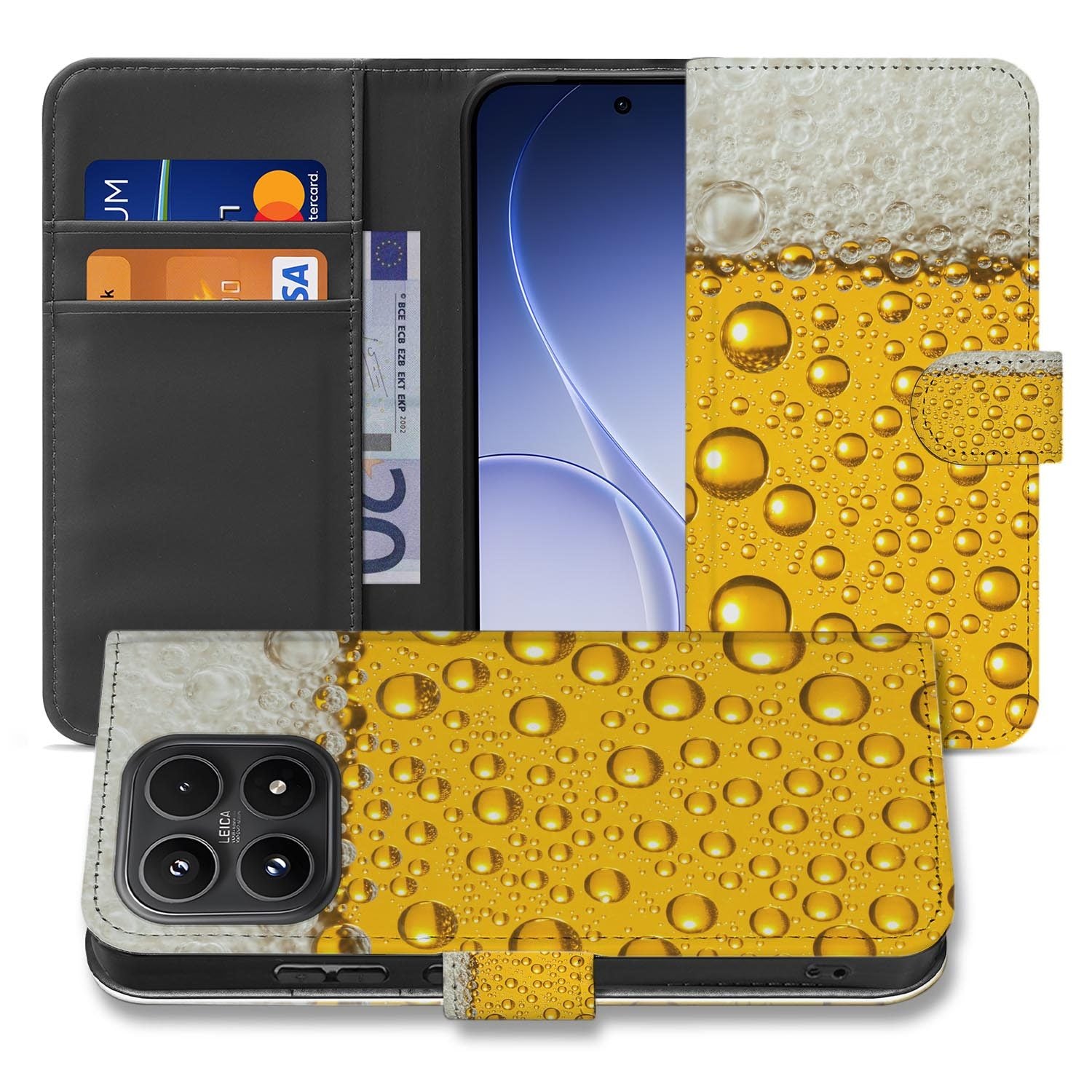 Xiaomi 17 bookcase Bier, voorkant met gesloten klep