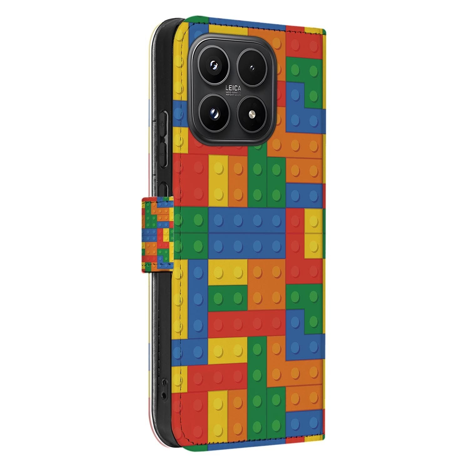 Xiaomi 17 bookcase Blokken, zijkant met knopuitsparingen