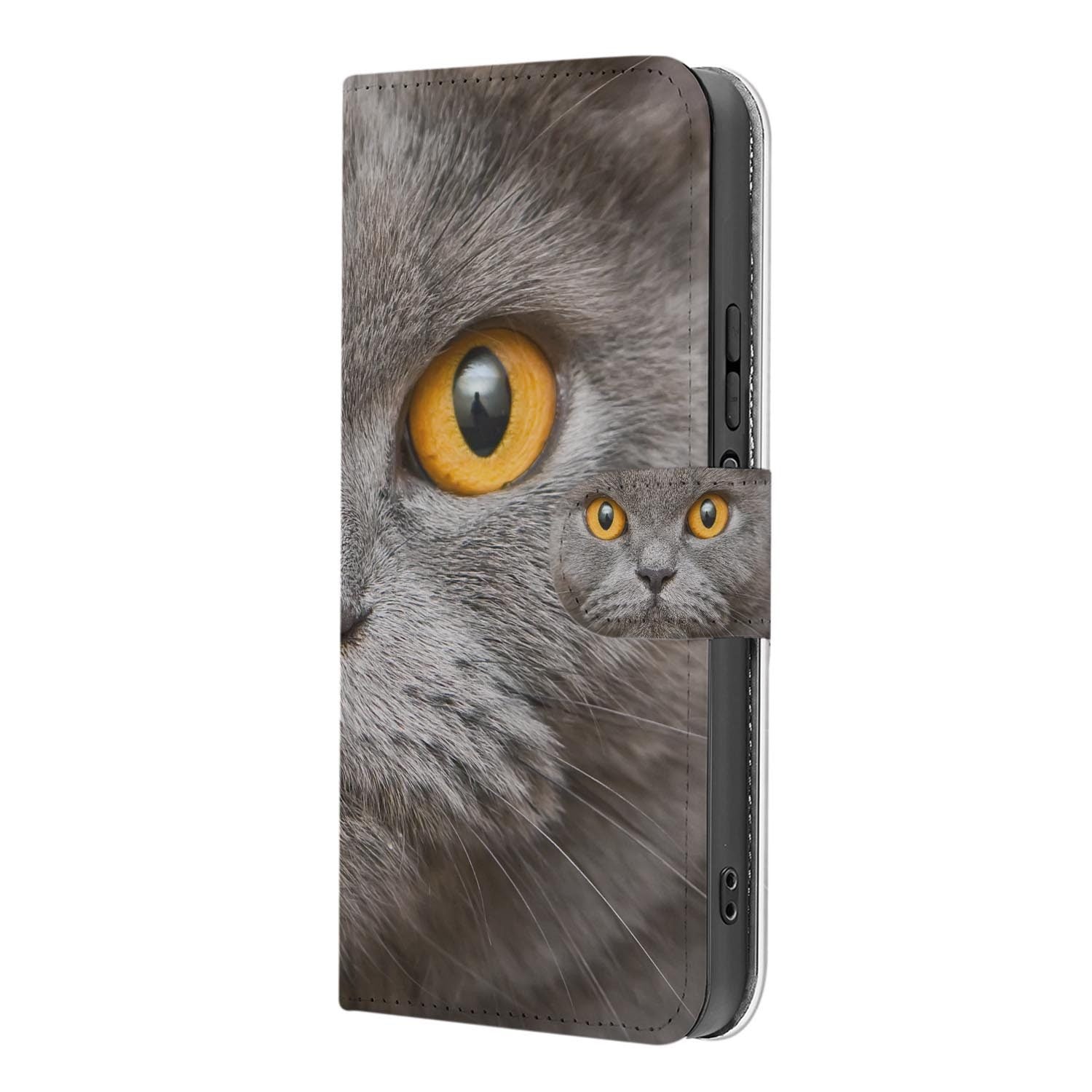Xiaomi 17 bookcase Britse Korthaar, binnenkant met telefoon
