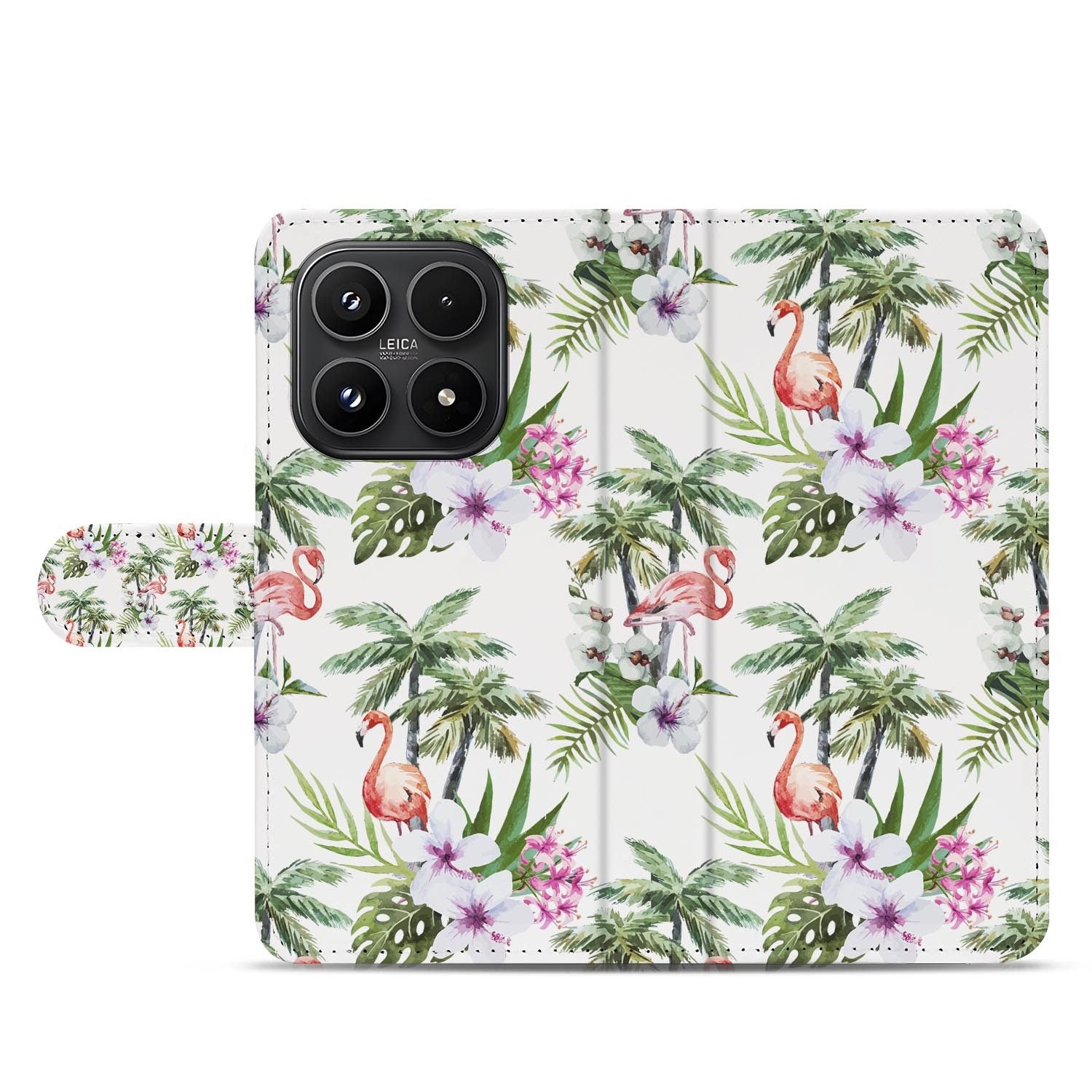 Xiaomi 17 bookcase Flamingo Palms, open met pasjesvakken