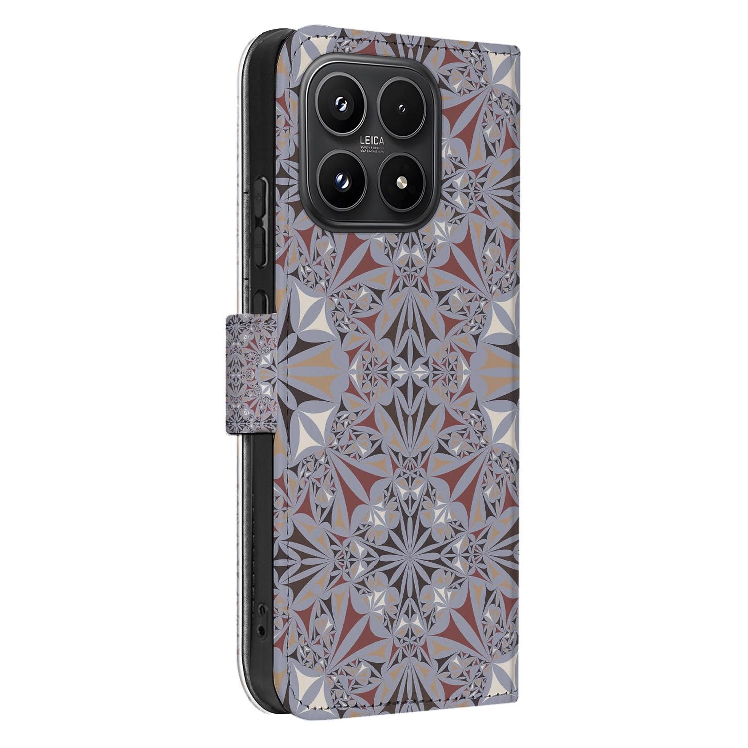 Xiaomi 17 bookcase Flower Tiles, zijkant met knopuitsparingen