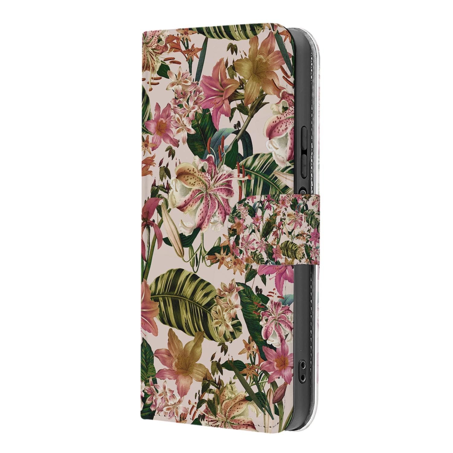 Xiaomi 17 bookcase Flowers, binnenkant met telefoon