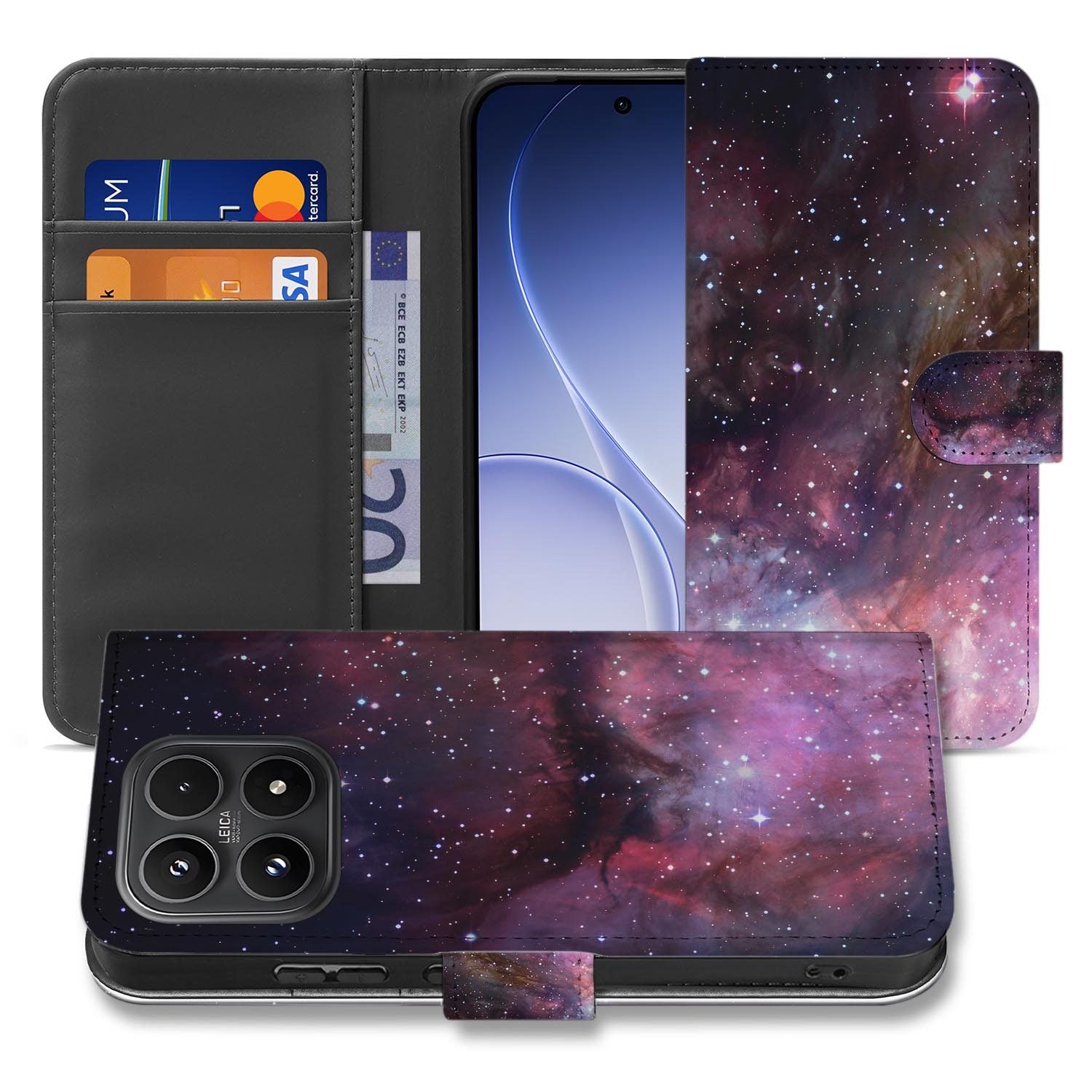 Xiaomi 17 bookcase Galaxy, voorkant met gesloten klep