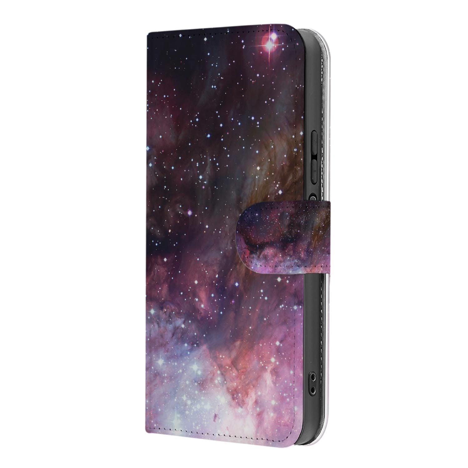 Xiaomi 17 bookcase Galaxy, binnenkant met telefoon
