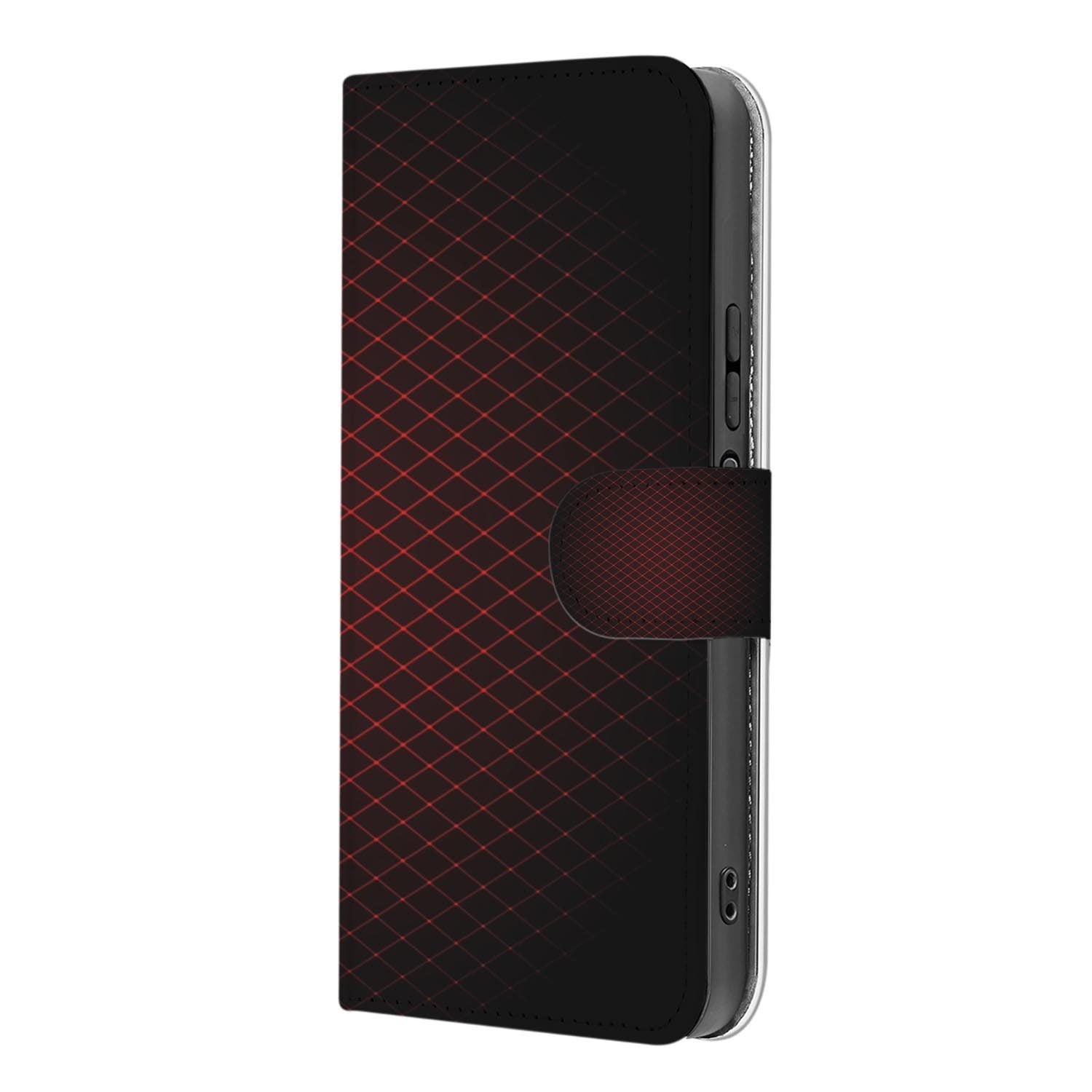 Xiaomi 17 bookcase Geruit Rood, detail van het stiksel