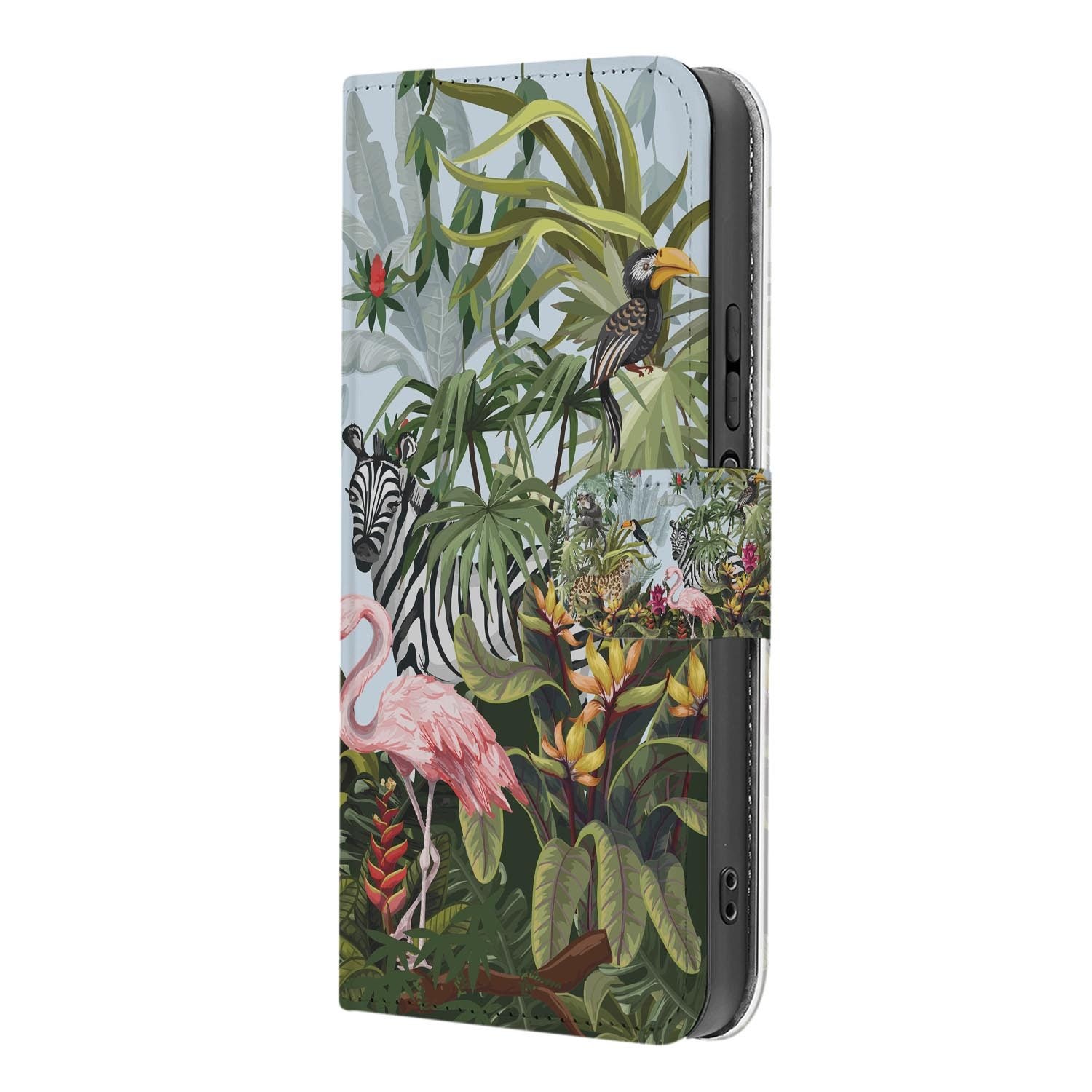 Xiaomi 17 bookcase Jungle, binnenkant met telefoon