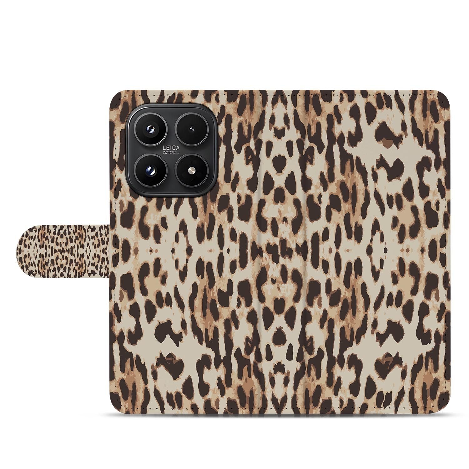 Xiaomi 17 bookcase Leopard, open met pasjesvakken