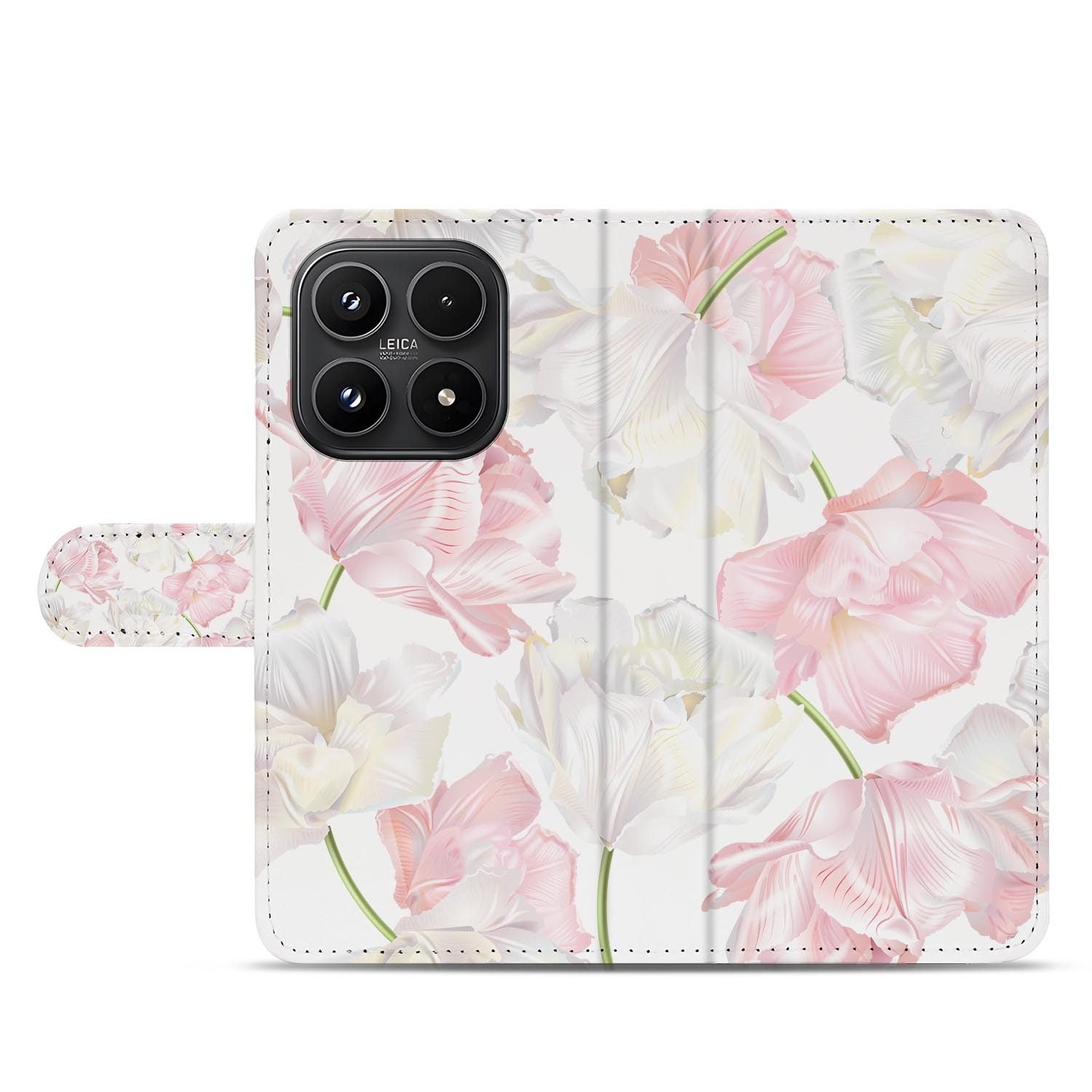 Xiaomi 17 bookcase Lovely Flowers, open met pasjesvakken