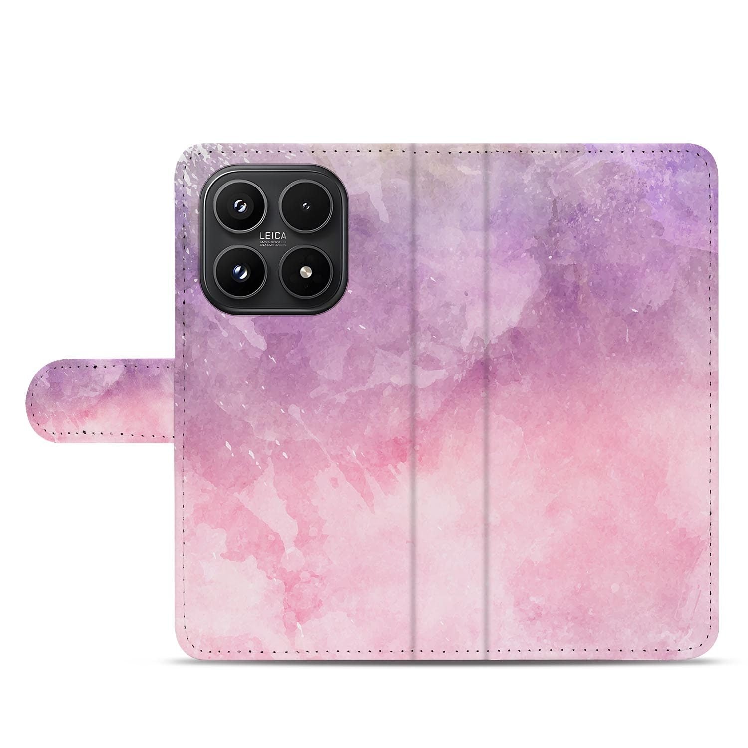 Xiaomi 17 bookcase Pink Purple Paint, open met pasjesvakken