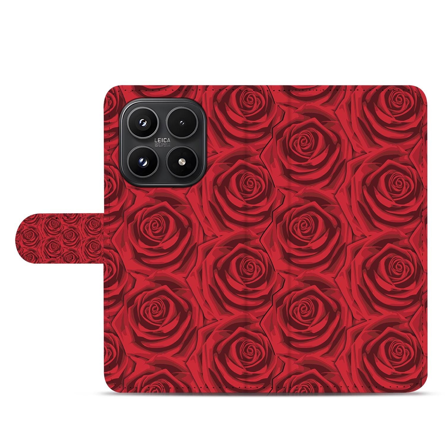 Xiaomi 17 bookcase Red Roses, open met pasjesvakken
