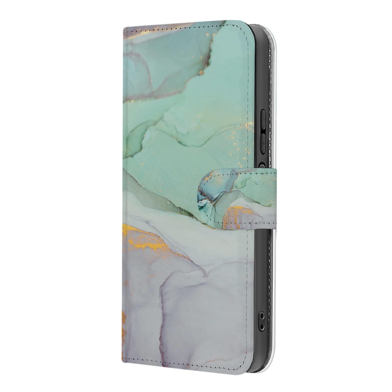 Xiaomi 17 bookcase Watercolor Mix, binnenkant met telefoon
