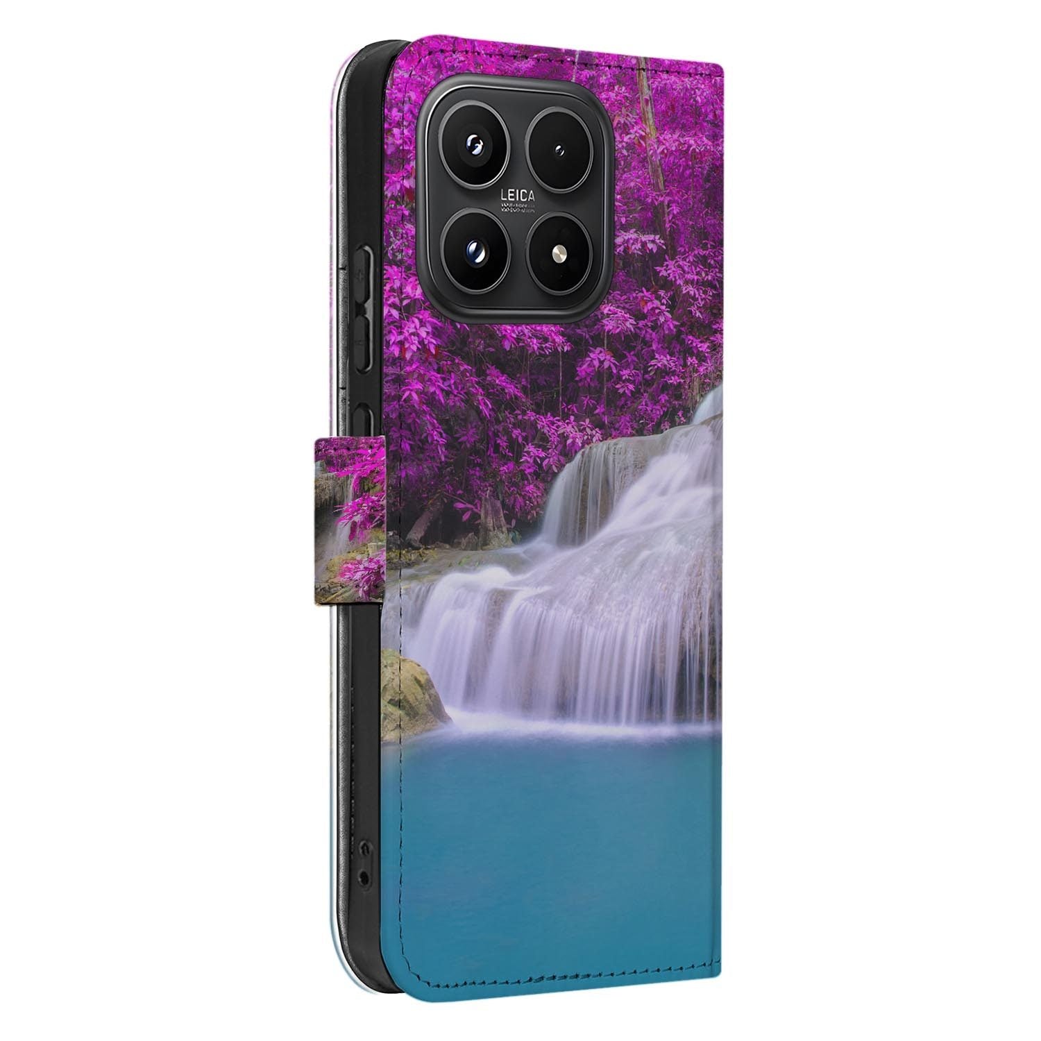 Xiaomi 17 bookcase Waterval, zijkant met knopuitsparingen
