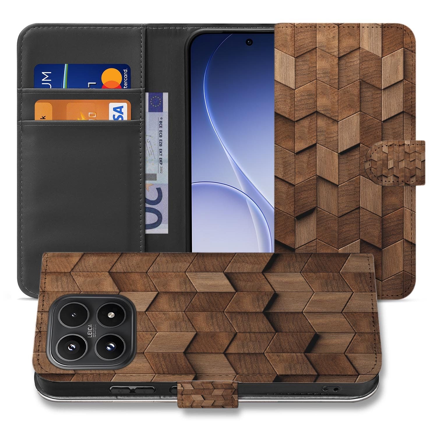 Xiaomi 17 bookcase Wooden Cubes, voorkant met gesloten klep
