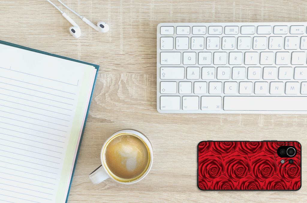 Xiaomi 11 Lite 5G NE | Mi 11 Lite Bloemen Hoesje Red Roses B2C Telecom