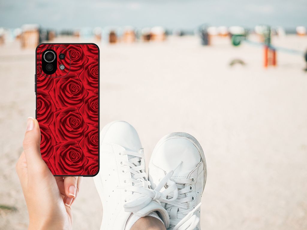 Xiaomi 11 Lite 5G NE | Mi 11 Lite Bloemen Hoesje Red Roses B2C Telecom