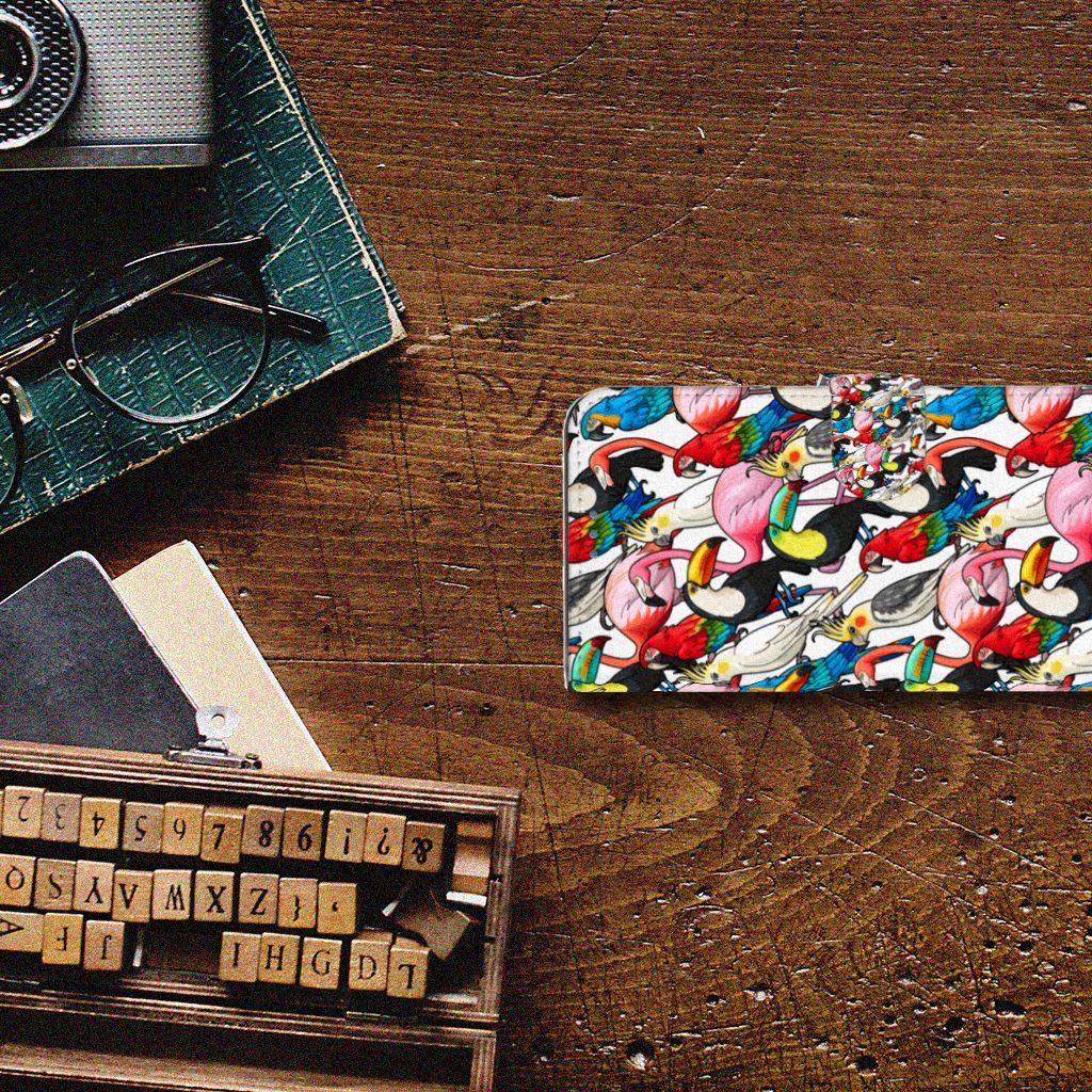 Xiaomi 11 Lite 5G NE Mi 11 Lite Telefoonhoesje met Pasjes Birds kleurrijk design bovenaanzicht