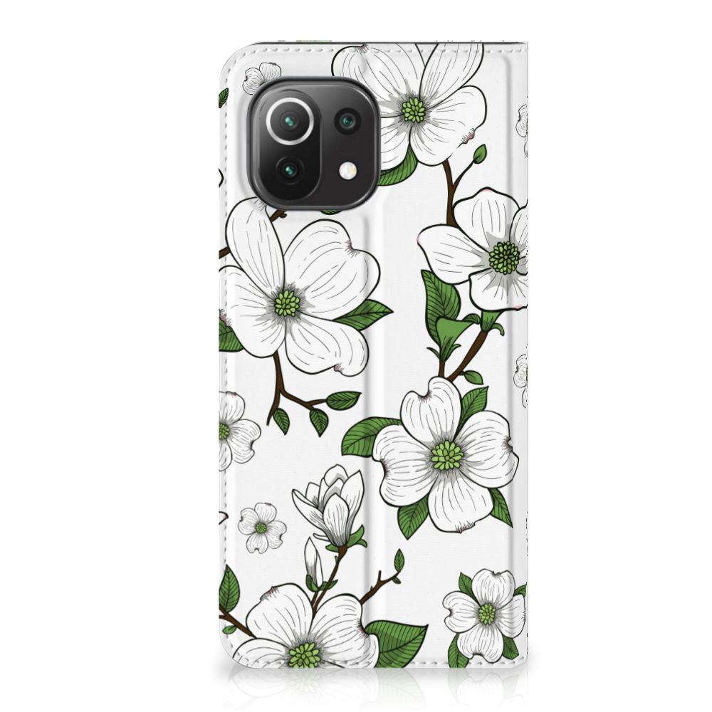 Xiaomi 11 Lite NE 5G Mi 11 Lite Smart Cover Dogwood Flowers voorkant