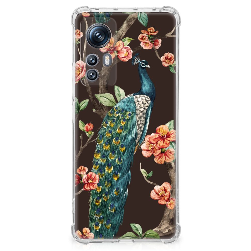 Xiaomi 12 | 12x Case Anti-shock Pauw met Bloemen B2C Telecom