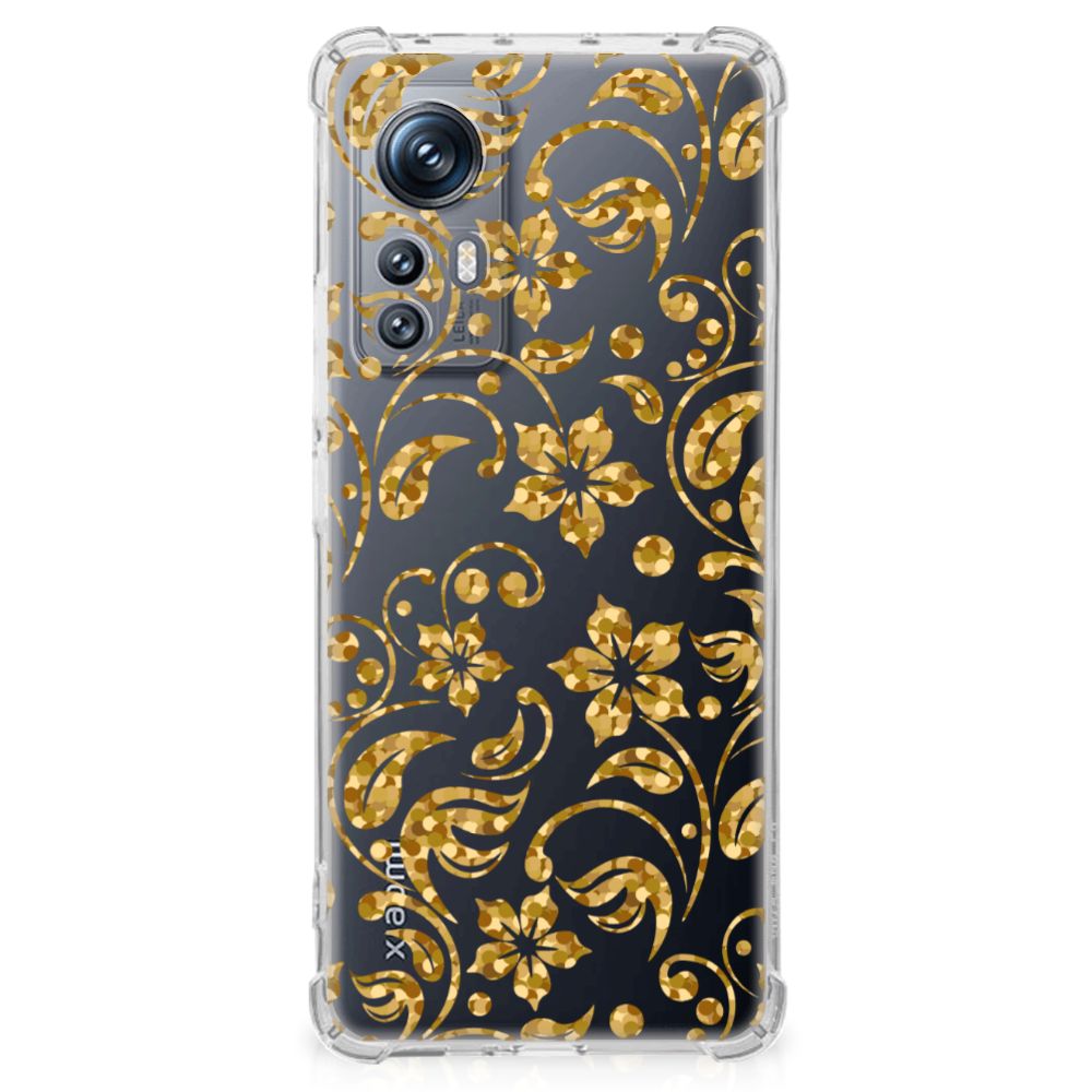 Xiaomi 12 | 12x Case Gouden Bloemen B2C Telecom