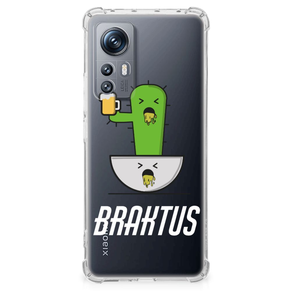 Xiaomi 12 | 12x Stevig Bumper Hoesje Braktus design cactus aanzicht