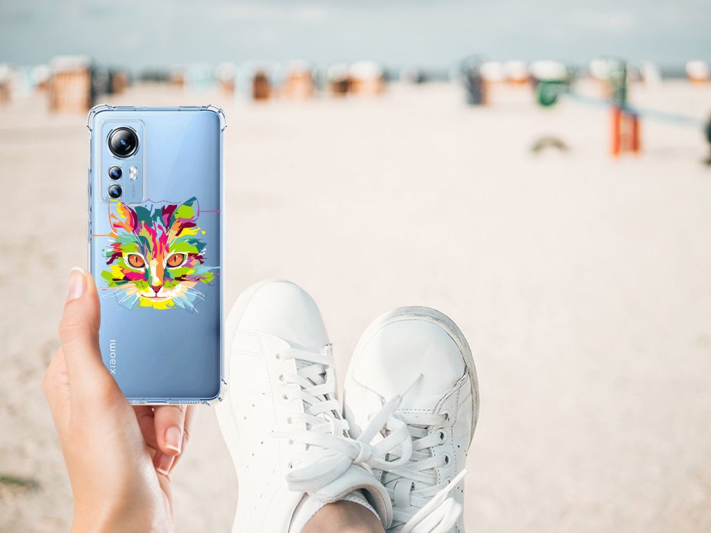 Xiaomi 12 Lite Stevig Bumper Hoesje Cat Color B2C Telecom