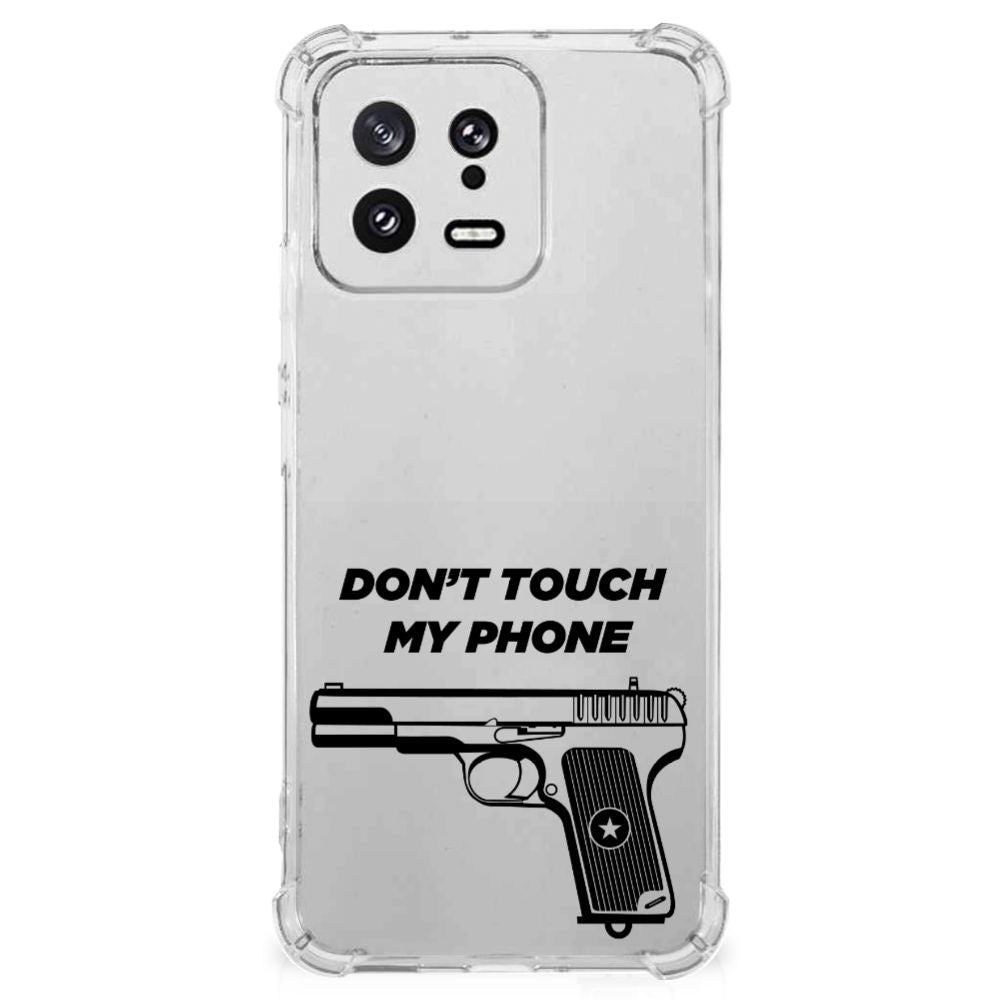 Xiaomi 13 Anti Shock Case Pistol DTMP transparant ontwerp pistol afbeelding