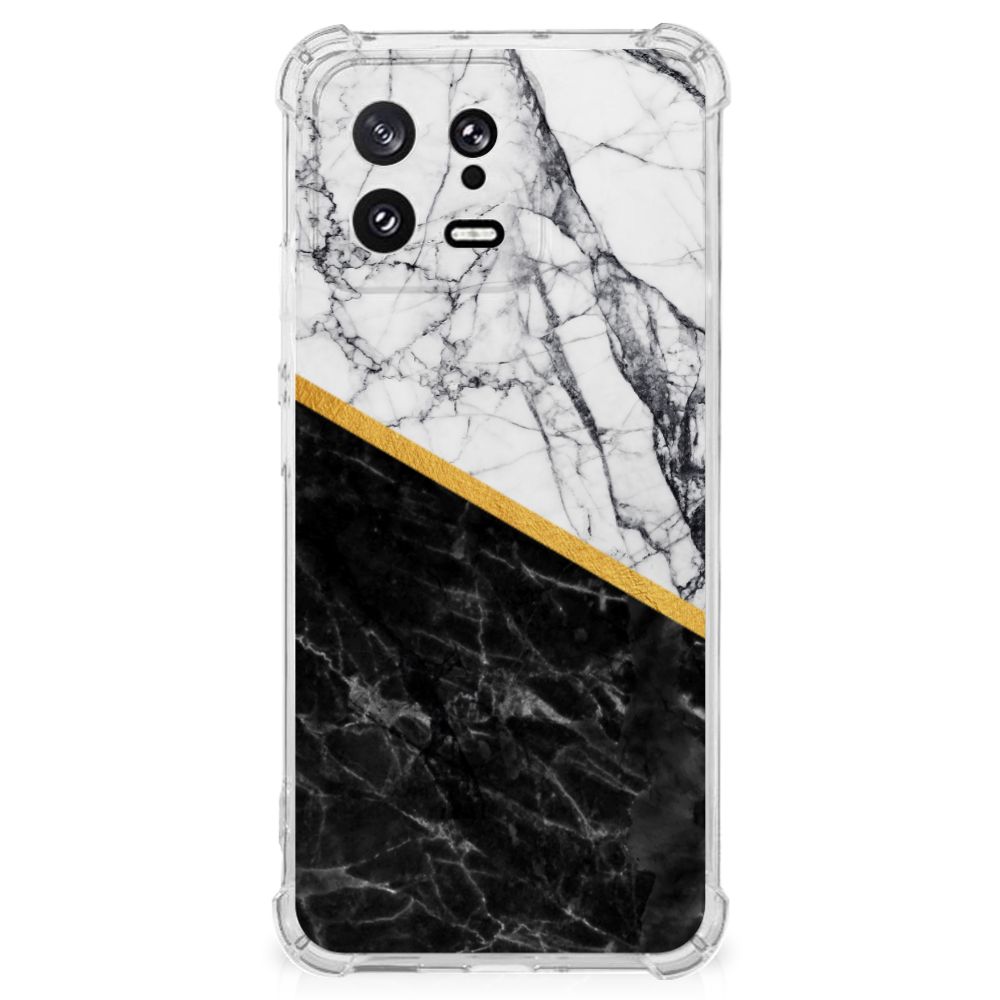 Xiaomi 13 Anti-Shock Hoesje Marmer Wit Zwart - Origineel Cadeau Man B2C Telecom